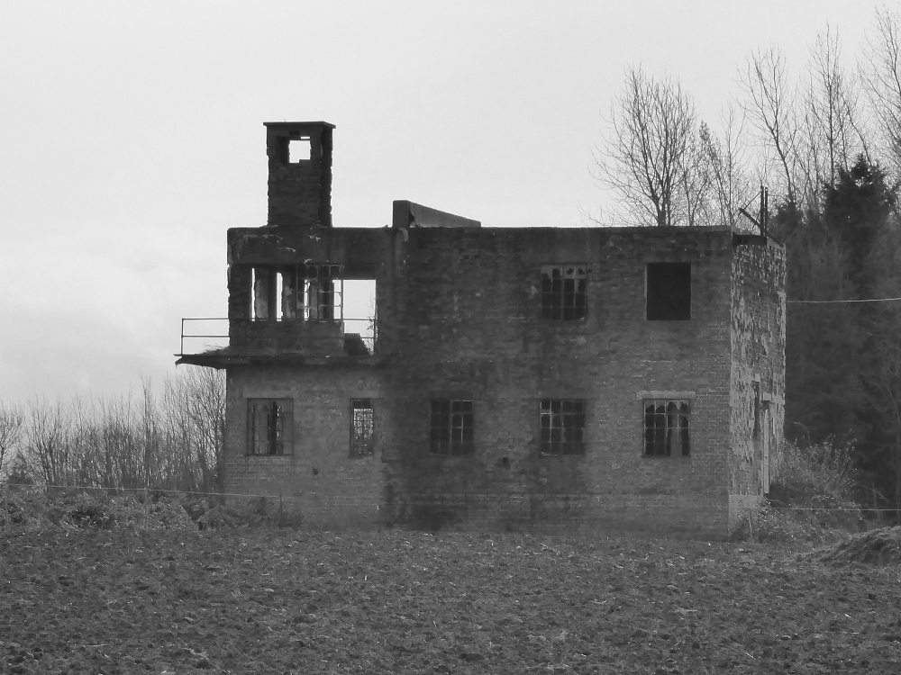 Abandoned Control Tower on the former Royal Air Force station at Charmy Down