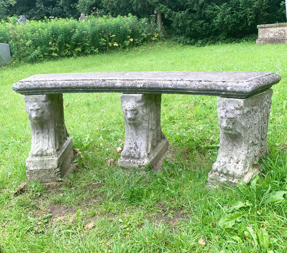 An unusual bench in Bath Abbey cemetery